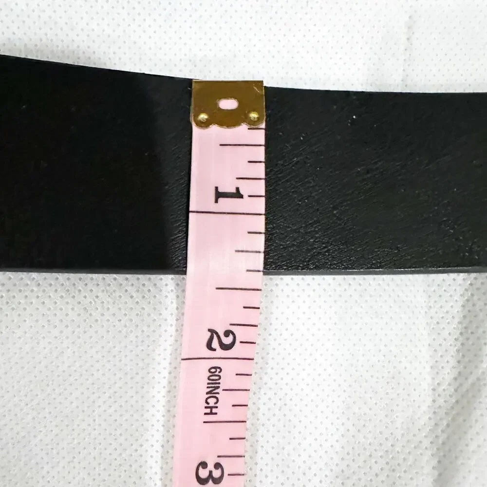 Sun + Stone Mens Black Faux Leather Buckle Dress Casual Belt